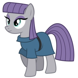 Size: 2800x2800 | Tagged: safe, artist:cheezedoodle96, derpibooru exclusive, maud pie, earth pony, pony, g4, .svg available, female, high res, inverted mouth, mare, simple background, smiling, solo, svg, transparent background, vector, when she smiles