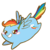 Size: 1000x1000 | Tagged: safe, artist:coggler, artist:frog&cog, artist:gopherfrog, rainbow dash, g4, chubbie, cute, dashabetes, female, flying, grin, simple background, solo