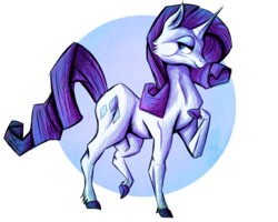 Size: 1500x1200 | Tagged: safe, artist:lenirra, rarity, g4, bedroom eyes, female, raised hoof, simple background, solo, underhoof