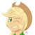 Size: 1200x1200 | Tagged: safe, artist:notenoughapples, applejack, equestria girls, g4, female, grin, portrait, simple background, solo, transparent background, wink