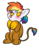 Size: 371x480 | Tagged: safe, artist:noveltmods, oc, oc only, oc:rainbow feather, hippogriff, blushing, cute, interspecies offspring, magical lesbian spawn, offspring, parent:gilda, parent:rainbow dash, parents:gildash, solo, tongue out