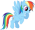 Size: 3483x3000 | Tagged: safe, artist:dashiesparkle, artist:hawk9mm, rainbow dash, fall weather friends, g4, .svg available, female, floating, flying, high res, looking down, ponyscape, simple background, solo, transparent background, vector