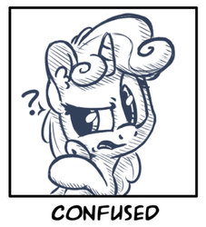 Size: 725x800 | Tagged: safe, artist:bobdude0, sweetie belle, g4, confused, female, monochrome, solo