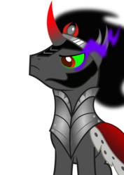 Size: 4596x6500 | Tagged: dead source, safe, artist:theshadowstone, king sombra, pony, unicorn, g4, absurd resolution, male, simple background, solo, sombra eyes, transparent background, unamused, vector