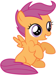 Size: 778x1026 | Tagged: safe, artist:aa-69, scootaloo, pegasus, pony, g4, .svg available, blank flank, cute, cutealoo, female, filly, foal, gritted teeth, simple background, sitting, smiling, solo, spread wings, svg, teeth, transparent background, vector, wings
