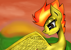 Size: 1280x905 | Tagged: safe, artist:rozzy3, spitfire, pegasus, pony, g4, female, mare, solo