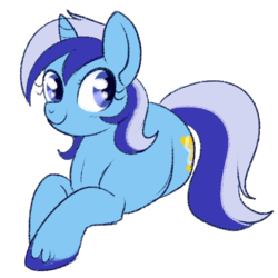 Size: 512x512 | Tagged: safe, artist:lulubell, minuette, pony, unicorn, g4, colored sketch, female, lying down, prone, simple background, solo, transparent background, unshorn fetlocks