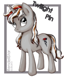 Size: 800x929 | Tagged: safe, artist:rendellstar, oc, oc only, oc:twilight pin, pony, unicorn, looking at you, solo