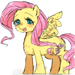 Size: 1000x1000 | Tagged: safe, artist:y0wai, fluttershy, g4, female, pixiv, solo