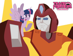 Size: 1017x786 | Tagged: safe, artist:inspectornills, twilight sparkle, alicorn, pony, g4, crossover, female, mare, rodimus prime, transformers, twilight sparkle (alicorn)