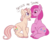 Size: 800x634 | Tagged: safe, artist:lulubell, pinkie pie, oc, oc:lulubell, g4, bubble berry, bubblini davinci berry, canon x oc, female, male, notice me senpai, pinkamena diane pie, rule 63, shipping, simple background, straight, transparent background