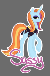 Size: 2990x4476 | Tagged: safe, artist:velocityraptor, sassy saddles, pony, unicorn, g4, female, solo