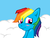 Size: 520x390 | Tagged: safe, artist:anonymous, rainbow dash, g4, blushing, doodle or die, female, solo