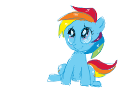 Size: 520x390 | Tagged: safe, artist:loplop, rainbow dash, g4, doodle or die, female, solo