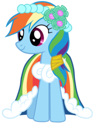 Size: 3770x5000 | Tagged: safe, artist:jennieoo, rainbow dash, a canterlot wedding, g4, absurd resolution, bridesmaid dash, bridesmaid dress, clothes, dress, female, show accurate, simple background, solo, transparent background, vector