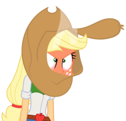 Size: 6000x5753 | Tagged: safe, artist:macs44, applejack, equestria girls, g4, .svg available, absurd resolution, angry, female, simple background, solo, transparent background, vector