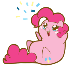 Size: 1100x1053 | Tagged: safe, artist:coggler, artist:frog&cog, artist:gopherfrog, pinkie pie, g4, chubbie, cute, diapinkes, female, simple background, solo, transparent background