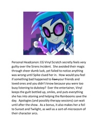 Size: 1275x1650 | Tagged: safe, edit, edited screencap, screencap, dj pon-3, vinyl scratch, equestria girls, g4, my little pony equestria girls: rainbow rocks, guilty, headcanon, implied lesbian, implied scratchtavia, implied shipping, speculation, text, thumbs up