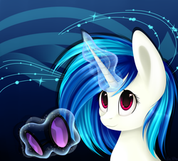 Size: 2200x2000 | Tagged: safe, artist:jay-shep, dj pon-3, vinyl scratch, g4, female, glasses, high res, magic, solo, vinyl's glasses