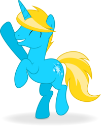 Size: 4249x5235 | Tagged: safe, artist:zekrom-9, oc, oc only, oc:starway mirage, pony, unicorn, absurd resolution, eyes closed, male, rearing, simple background, smiling, solo, stallion, transparent background, vector