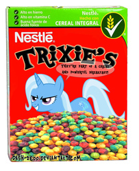 Size: 830x1024 | Tagged: safe, artist:dash2600, trixie, pony, unicorn, g4, cereal, female, mare, nestlé, parody