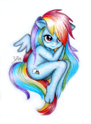 Size: 1575x2146 | Tagged: safe, artist:essencia-de-ambar, part of a set, rainbow dash, anthro, unguligrade anthro, g4, female, pencil drawing, simple background, solo, traditional art, white background