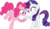 Size: 1801x1039 | Tagged: safe, artist:8-notes, pinkie pie, rarity, canterlot boutique, g4, my little pony: friendship is magic, .svg available, female, hooves, lesbian, ship:raripie, shipping, simple background, transparent background, vector