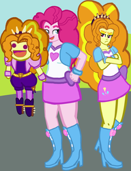 Size: 1024x1333 | Tagged: safe, artist:oneovertwo, adagio dazzle, pinkie pie, comic:which is switch, equestria girls, g4, accessory swap, puppet, puppet adagio
