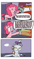 Size: 2506x4338 | Tagged: safe, artist:helsaabi, opalescence, pinkie pie, canterlot boutique, g4, my little pony: friendship is magic, comic, cupcake, letter, scene interpretation