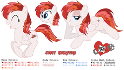 Size: 1280x720 | Tagged: safe, anonymous artist, oc, oc only, oc:jessy heartfire, reference sheet