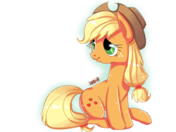 Size: 800x600 | Tagged: safe, artist:kkuyo, applejack, g4, female, sad, solo