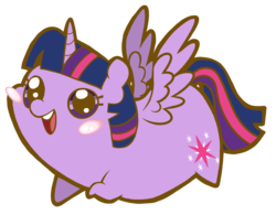 Size: 1100x857 | Tagged: safe, artist:coggler, artist:frog&cog, artist:gopherfrog, twilight sparkle, alicorn, pony, g4, blushing, chubbie, cute, female, mare, open mouth, simple background, smiling, solo, transparent background, twiabetes, twilight sparkle (alicorn)