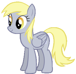 Size: 696x675 | Tagged: safe, artist:flaminbunny, derpy hooves, pegasus, pony, g4, animated, cute, derpabetes, female, looking at you, mare, open mouth, raised hoof, smiling, solo, spread wings