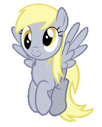 Size: 570x709 | Tagged: safe, artist:flaminbunny, derpy hooves, pegasus, pony, g4, animated, cute, derpabetes, female, flying, loop, mare, solo