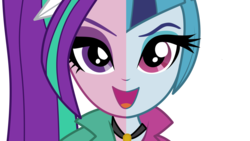 Size: 4091x2300 | Tagged: safe, artist:starcrystal272, aria blaze, sonata dusk, equestria girls, g4, my little pony equestria girls: rainbow rocks, clothes, duo, high res, necklace, open mouth, simple background, singing, split screen, transparent background, vector