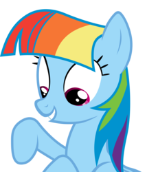 Size: 6000x7000 | Tagged: safe, artist:anonimowybrony, edit, vector edit, rainbow dash, pony, g4, the lost treasure of griffonstone, .svg available, absurd resolution, alternate hairstyle, cute, dashabetes, egghead dash, female, impersonating, inkscape, looking down, mane swap, manebow sparkle, mare, simple background, solo, transparent background, vector
