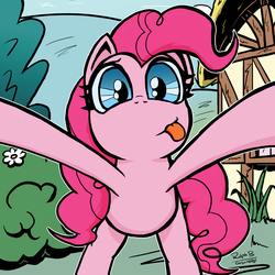 Size: 3000x3000 | Tagged: safe, artist:corsairsedge, pinkie pie, g4, female, high res, selfie, solo