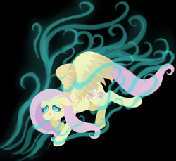 Size: 820x752 | Tagged: safe, artist:thrilled-llama, fluttershy, g4, female, scared, solo