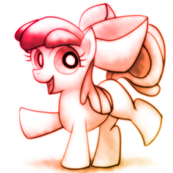 Size: 512x512 | Tagged: safe, artist:remyroez, apple bloom, earth pony, pony, g4, female, filly, simple background, solo, white background