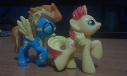 Size: 2560x1536 | Tagged: safe, spitfire, sunset shimmer, pony, g4, blind bag, female, irl, photo, toy