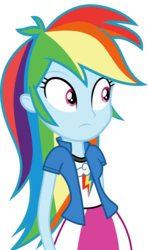 Size: 7000x11839 | Tagged: safe, artist:luckreza8, rainbow dash, equestria girls, g4, my little pony equestria girls: friendship games, .svg available, absurd resolution, canterlot high, clothes, female, inkscape, simple background, skirt, solo, transparent background, vector, wondercolts