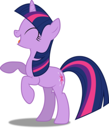 Size: 4265x5000 | Tagged: safe, artist:dashiesparkle, twilight sparkle, pony, unicorn, g4, party of one, .svg available, absurd resolution, cute, eyes closed, female, open mouth, rearing, simple background, solo, transparent background, twiabetes, unicorn twilight, vector