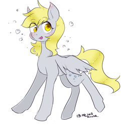 Size: 1065x1097 | Tagged: safe, artist:divided-s, derpy hooves, pegasus, pony, g4, bubble, female, mare, solo