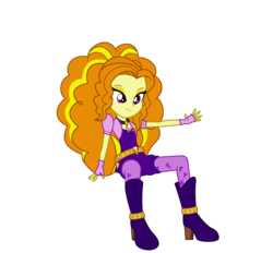 Size: 5705x5285 | Tagged: safe, artist:mit-boy, adagio dazzle, equestria girls, g4, my little pony equestria girls: rainbow rocks, absurd resolution, amulet, boots, clothes, female, happy, high heel boots, necklace, shoes, simple background, sitting, solo, svg, transparent background, vector