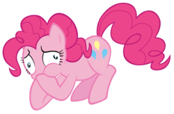 Size: 10700x7000 | Tagged: safe, artist:tardifice, pinkie pie, canterlot boutique, g4, absurd resolution, female, imminent vomiting, photoshop, simple background, solo, transparent background, vector