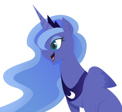 Size: 500x460 | Tagged: safe, artist:theotherdash, princess luna, g4, female, simple background, smiling, solo, white background