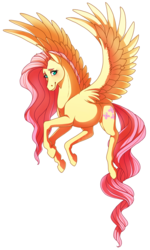 Size: 1074x1788 | Tagged: safe, artist:pocki07, fluttershy, g4, female, flying, simple background, solo, transparent background