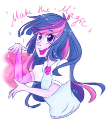 Size: 3500x4025 | Tagged: safe, artist:silbersternenlicht, twilight sparkle, equestria girls, g4, female, magic, simple background, solo, transparent background