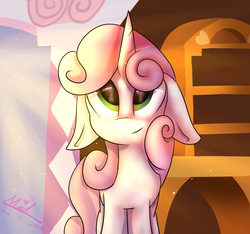Size: 1280x1200 | Tagged: safe, artist:myralilth, rarity, sweetie belle, g4, cute, diasweetes, female, floppy ears, solo