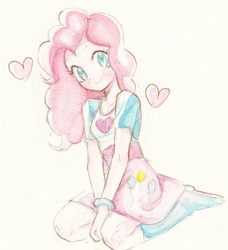 Size: 800x878 | Tagged: safe, artist:milo78, pinkie pie, equestria girls, g4, female, solo, traditional art